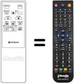 Télécommande équivalente VT-RM 418 E