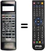 Télécommande équivalente Saba VR 6844 E