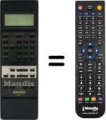 Télécommande équivalente A05141 LCD