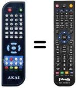 Télécommande équivalente Akai AK SCART 23