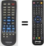 Télécommande équivalente Toshiba SD-189 EKE