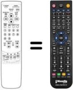 Replacement remote control COMBI TV / VCR