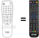 Replacement remote control Toshiba 21 T 01 D