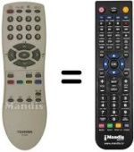 Télécommande équivalente Toshiba 21 V 13 D
