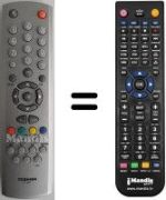 Télécommande équivalente Toshiba 32 WH 37 G