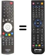 Replacement remote control Toshiba 32 WL 68 PG