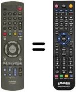 Télécommande équivalente Toshiba 44 PL 93 G