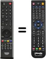 Replacement remote control Toshiba 32 C 3000 P