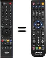 Replacement remote control Toshiba 37 XV 503