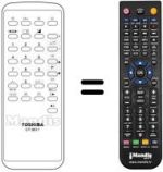 Replacement remote control Toshiba 1730 TD