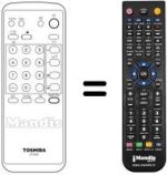 Replacement remote control Toshiba 1732 TD