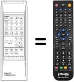 Télécommande équivalente Protech CTV 2001 RT