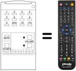 Télécommande équivalente Ctc CTV 166