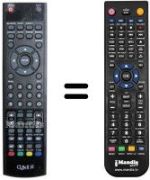 Télécommande équivalente Akai AK TV 2602