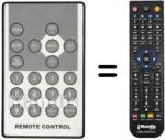 Télécommande équivalente Denver DFT 507