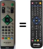 Télécommande équivalente Sunstech DTB-2200