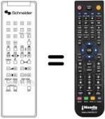 Télécommande équivalente DTV 1