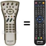 Télécommande équivalente Sharp LC 22 SV2E