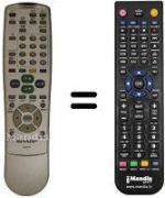Télécommande équivalente Sharp LC-22AD1E