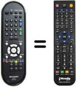 Télécommande équivalente GA 607 WJSA