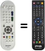 Télécommande équivalente Sharp LC 32 A47E