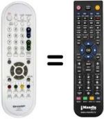 Télécommande équivalente GA 608 WJSB