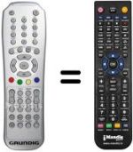 Télécommande équivalente Grundig GULENAR 026 HDIB