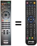 Télécommande équivalente Sony KDL-32 NX501