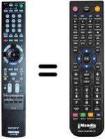 Télécommande équivalente Sony KDL-46 X2000 AEP