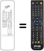 Télécommande équivalente Supertech CTV 5504 VT