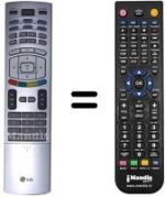 Télécommande équivalente LG RZ-42PX6SX