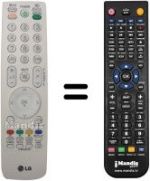 Télécommande équivalente LG 19 LU 5000