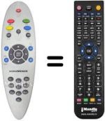 Télécommande équivalente NordMende WF 28100