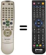 Télécommande équivalente Sharp LC 30 HV4E