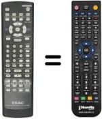Replacement remote control TEAK MC-DV250