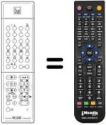 Replacement remote control Dual DTV 6332 M