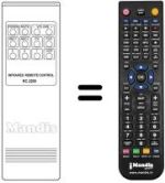 Télécommande équivalente RC 2200