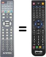 Télécommande équivalente Sunstech TL-X2253 D