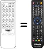 Télécommande équivalente RRMCG 0916 PESA