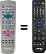 Replacement remote control Sharp VC M301 SM