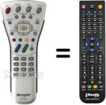 Télécommande équivalente Sharp LC 15 E1E