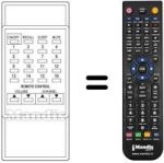 Télécommande équivalente Supertech TVP 003