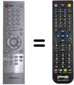 Replacement remote control Samsung TX 14N3DF