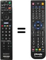 Télécommande équivalente Sony KDL-52 W5800