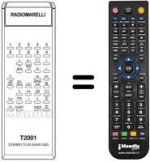Télécommande équivalente T 2001