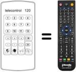 Télécommande équivalente TELECONTROL 120