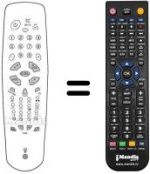 Télécommande équivalente Akai TV 2817 TN / T