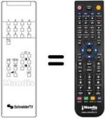 Télécommande équivalente TV 1 C