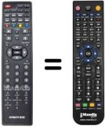 Télécommande équivalente United TVD 9154