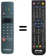 Télécommande équivalente Thomson 72 DF 68 NH